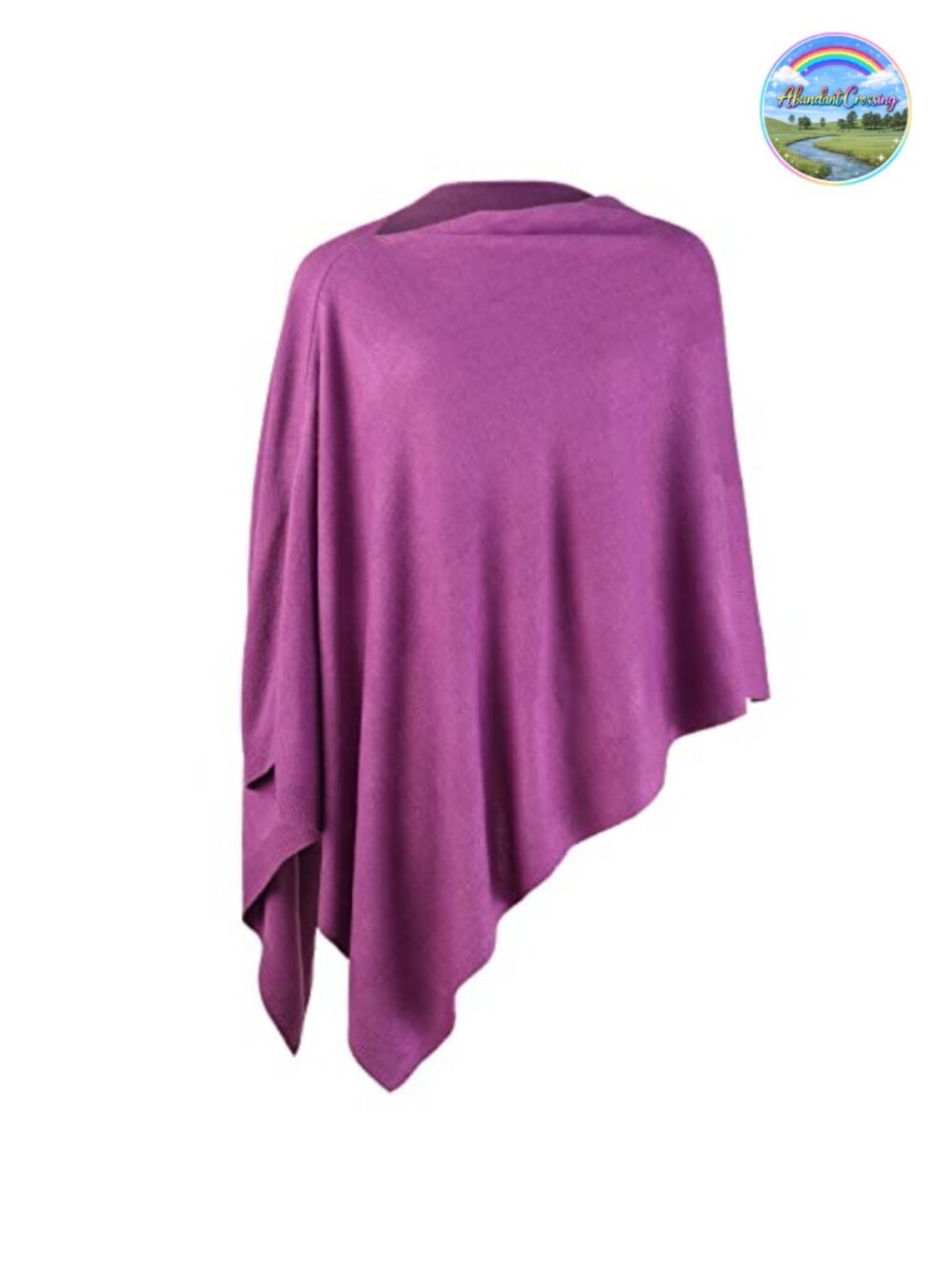Faux Cashmere Knit Poncho Shawl Wrap Scarf Lightweight Cape